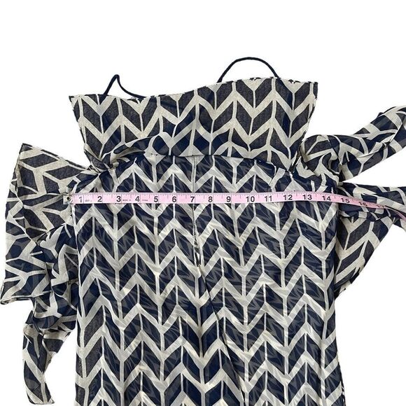 Max Azria Runway Collection 100% Silk Abstract Geometric Dress - Picture 12 of 15